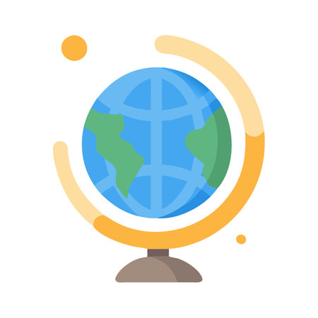 Flat style Globe Icon vector illustration for User Interface documents websites and mobile applicationsのイラスト素材