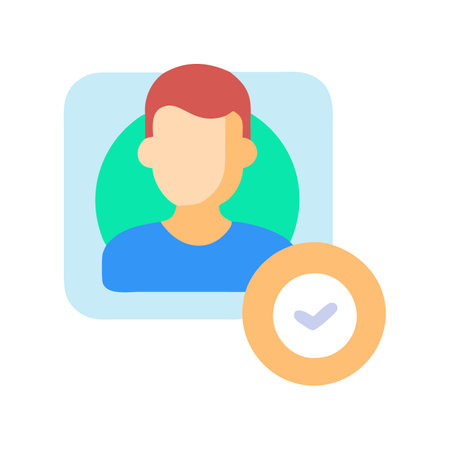 Flat style User Profile Icon vector illustration for User Interface documents websites and mobile applicationsのイラスト素材