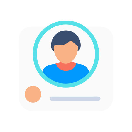 Flat style User Profile Icon vector illustration for User Interface documents websites and mobile applicationsのイラスト素材