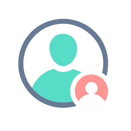 Flat style User Profile Icon vector illustration for User Interface documents websites and mobile applicationsのイラスト素材