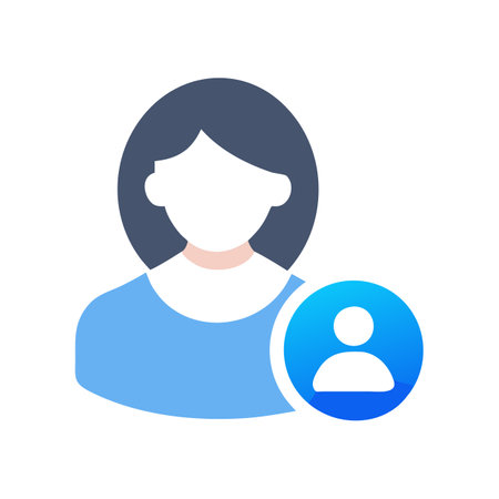 Flat style User Profile Icon vector illustration for User Interface documents websites and mobile applicationsのイラスト素材