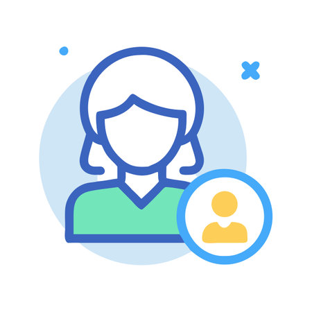 Flat style User Profile Icon vector illustration for User Interface documents websites and mobile applicationsのイラスト素材