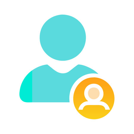 Flat style User Profile Icon vector illustration for User Interface documents websites and mobile applicationsのイラスト素材