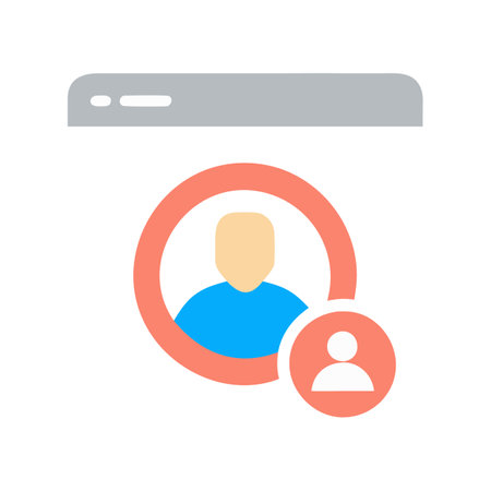 Flat style User Profile Icon vector illustration for User Interface documents websites and mobile applicationsのイラスト素材