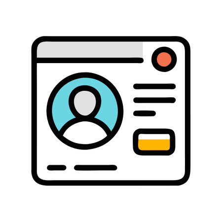 Flat style User Profile Icon vector illustration for User Interface documents websites and mobile applicationsのイラスト素材