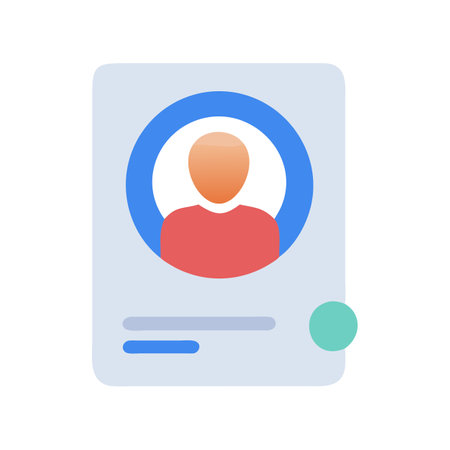 Flat style User Profile Icon vector illustration for User Interface documents websites and mobile applicationsのイラスト素材