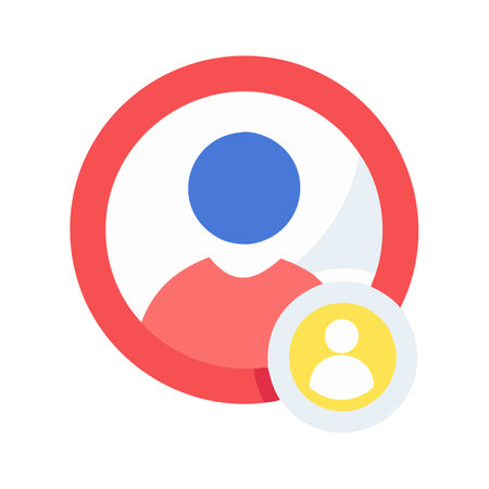 Flat style User Profile Icon vector illustration for User Interface documents websites and mobile applicationsのイラスト素材