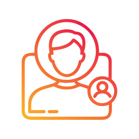 Flat style User Profile Icon vector illustration for User Interface documents websites and mobile applicationsのイラスト素材
