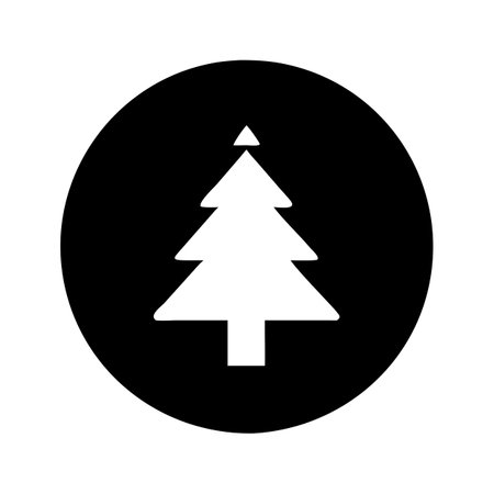 Flat style Christmas Tree Icon vector illustration for User Interface documents websites and mobile applicationsのイラスト素材