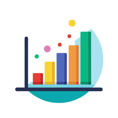 Flat style Graph Analytics Icon vector illustration for User Interface documents websites and mobile applicationsのイラスト素材