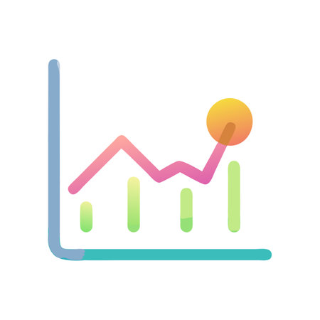 Flat style Graph Analytics Icon vector illustration for User Interface documents websites and mobile applicationsのイラスト素材
