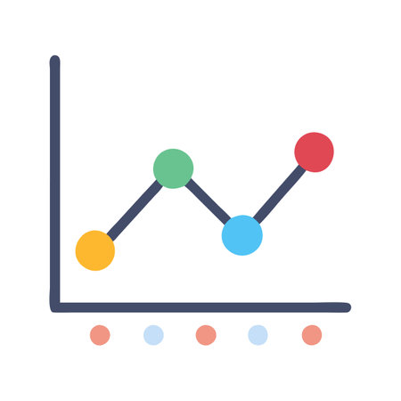 Flat style Graph Analytics Icon vector illustration for User Interface documents websites and mobile applicationsのイラスト素材