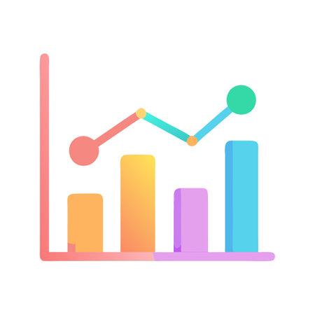 Flat style Graph Analytics Icon vector illustration for User Interface documents websites and mobile applicationsのイラスト素材