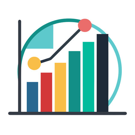 Flat style Graph Analytics Icon vector illustration for User Interface documents websites and mobile applicationsのイラスト素材