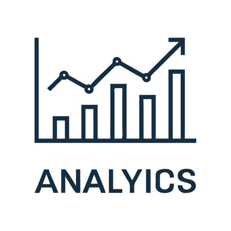 Flat style Graph Analytics Icon vector illustration for User Interface documents websites and mobile applicationsのイラスト素材