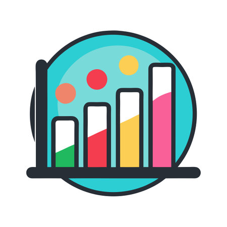 Flat style Graph Analytics Icon vector illustration for User Interface documents websites and mobile applicationsのイラスト素材