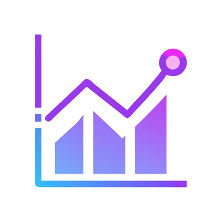 Flat style Graph Analytics Icon vector illustration for User Interface documents websites and mobile applicationsのイラスト素材