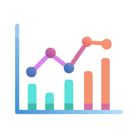 Flat style Graph Analytics Icon vector illustration for User Interface documents websites and mobile applicationsのイラスト素材