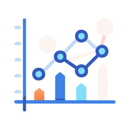 Flat style Graph Analytics Icon vector illustration for User Interface documents websites and mobile applicationsのイラスト素材