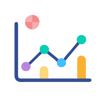Flat style Graph Analytics Icon vector illustration for User Interface documents websites and mobile applicationsのイラスト素材