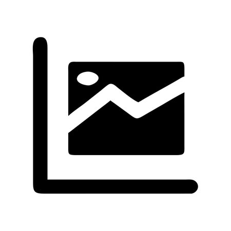 Flat style Graph Analytics Icon vector illustration for User Interface documents websites and mobile applicationsのイラスト素材