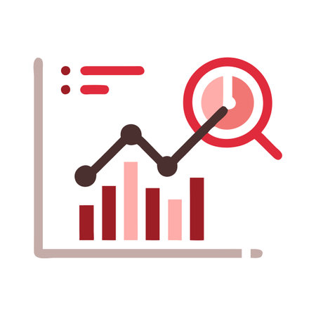 Flat style Graph Analytics Icon vector illustration for User Interface documents websites and mobile applicationsのイラスト素材