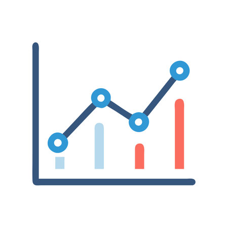 Flat style Graph Analytics Icon vector illustration for User Interface documents websites and mobile applicationsのイラスト素材