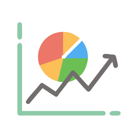 Flat style Graph Analytics Icon vector illustration for User Interface documents websites and mobile applicationsのイラスト素材