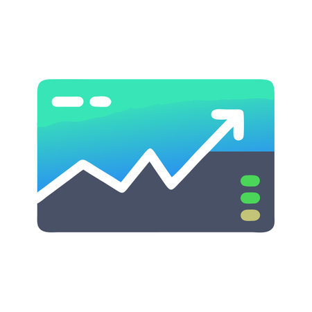 Flat style Graph Analytics Icon vector illustration for User Interface documents websites and mobile applicationsのイラスト素材