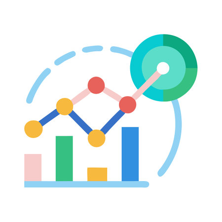 Flat style Graph Analytics Icon vector illustration for User Interface documents websites and mobile applicationsのイラスト素材