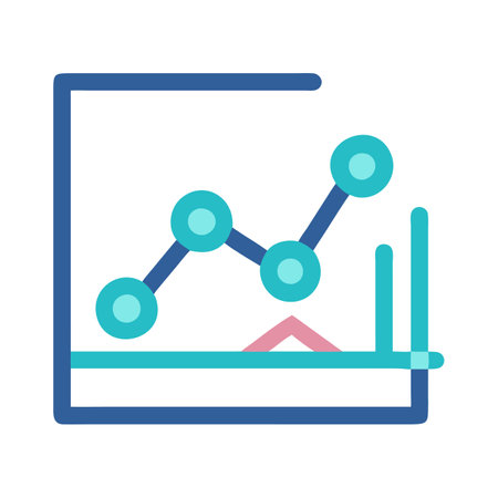 Flat style Graph Analytics Icon vector illustration for User Interface documents websites and mobile applicationsのイラスト素材