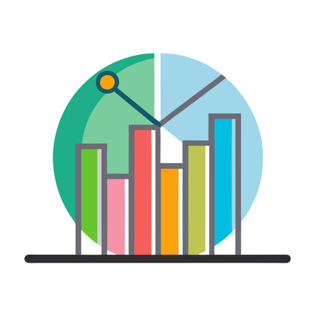 Flat style Graph Analytics Icon vector illustration for User Interface documents websites and mobile applicationsのイラスト素材