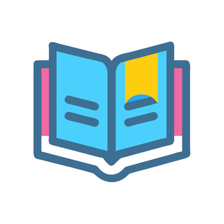 Flat style Book Icon vector illustration for User Interface documents websites and mobile applicationsのイラスト素材