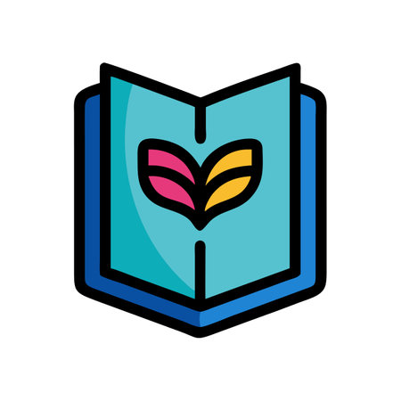 Flat style Book Icon vector illustration for User Interface documents websites and mobile applicationsのイラスト素材