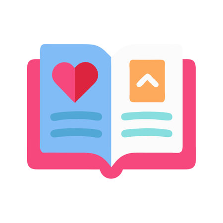 Flat style Book Icon vector illustration for User Interface documents websites and mobile applicationsのイラスト素材