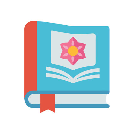 Flat style Book Icon vector illustration for User Interface documents websites and mobile applicationsのイラスト素材