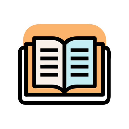 Flat style Book Icon vector illustration for User Interface documents websites and mobile applicationsのイラスト素材
