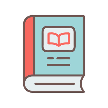 Flat style Book Icon vector illustration for User Interface documents websites and mobile applicationsのイラスト素材