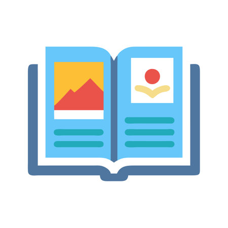 Flat style Book Icon vector illustration for User Interface documents websites and mobile applicationsのイラスト素材