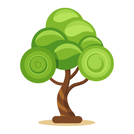 Swirl Tree: Spiral Canopy Designのイラスト素材
