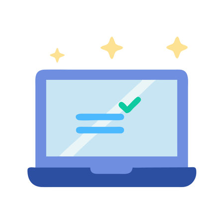Flat style Laptop Icon vector illustration for User Interface documents websites and mobile applicationsのイラスト素材
