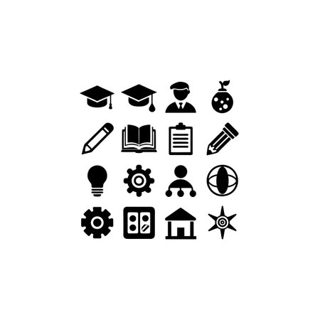 Education and Learning Icon Set Collection Vector for UI Documents Websites and Mobile Applicationsのイラスト素材