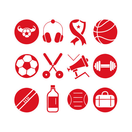 Sports and Fitness Icon Set Collection Vector for UI Documents Websites and Mobile Applicationsのイラスト素材