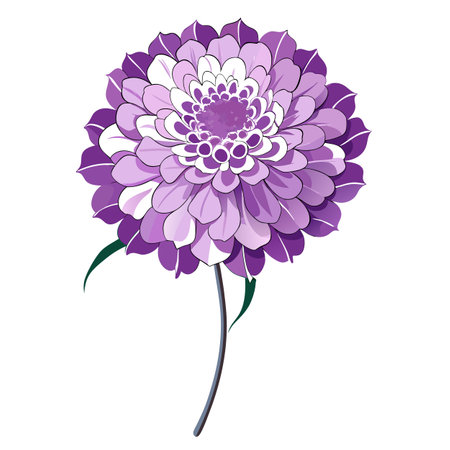 Purple Flower Illustration: Modern Floral Design Element for Graphics and Decorのイラスト素材