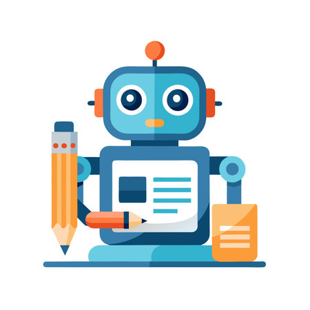 Robot Writer: AI Content Creation, Automated Text Generation, and Creative Writingのイラスト素材