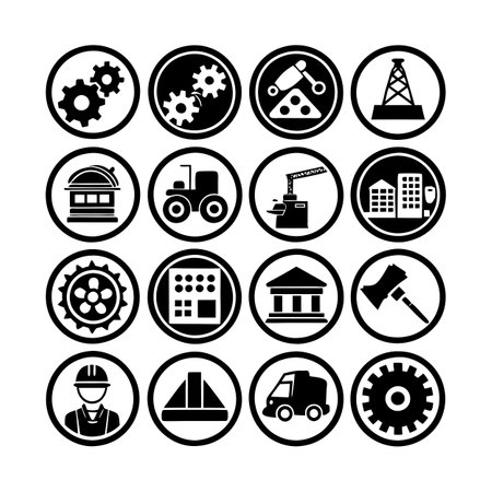 Construction and Engineering Icon Set Collection Vector for UI Documents Websites and Mobile Applicationsのイラスト素材