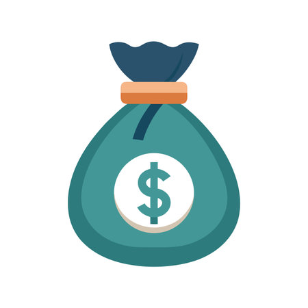 Money Bag Illustration with Dollar Sign Icon for Finance Conceptsのイラスト素材