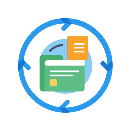 Data synchronization and flow management represented by a repeating circular processのイラスト素材