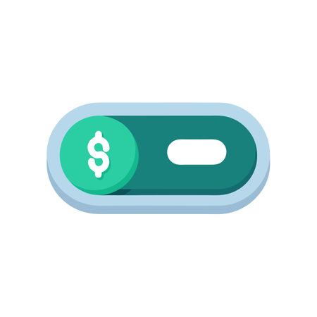 Money toggle button icon for financial technology and online payment systems, vector designのイラスト素材