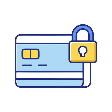 Credit Card Security Icon Representing Secure Online Transactions and Financial Protectionのイラスト素材